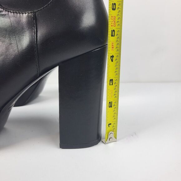 Ash Ankle Boots Block Heel Leather Black Size Size 40 EU. Size 10 US. - Picture 3 of 16